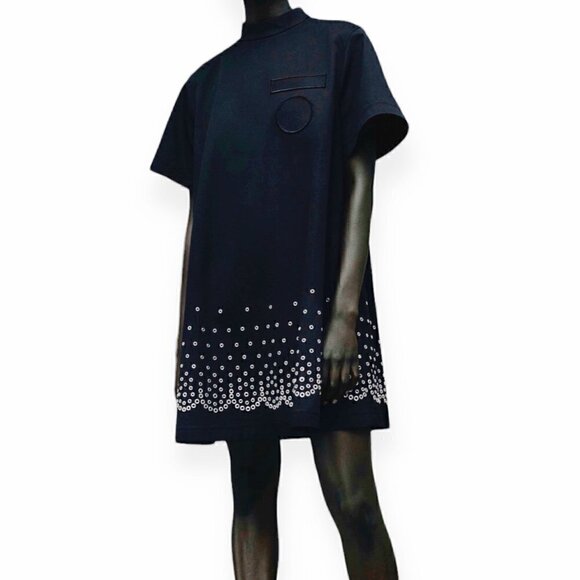 Alexander Wang Black Mini Dress with Studs, Size‎ 10 - Picture 1 of 13